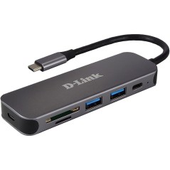 D-Link 5-in-1 USB-C Hub with Card